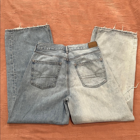 American Eagle Outfitters Light and Medium Blue Wide Leg Jeans - Picture 3 of 3